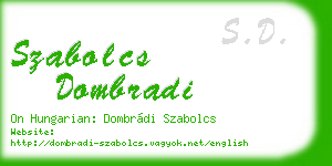 szabolcs dombradi business card